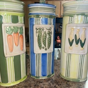 vintage Ceramic, spaghetti/pasta containers